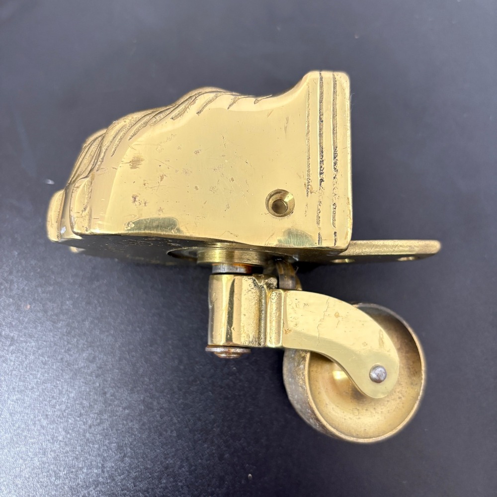 Vintage Furniture Casters OS Gold Brass Lion Paw Feet F285 Set of 4 Home Decor - Picture 15 of 16
